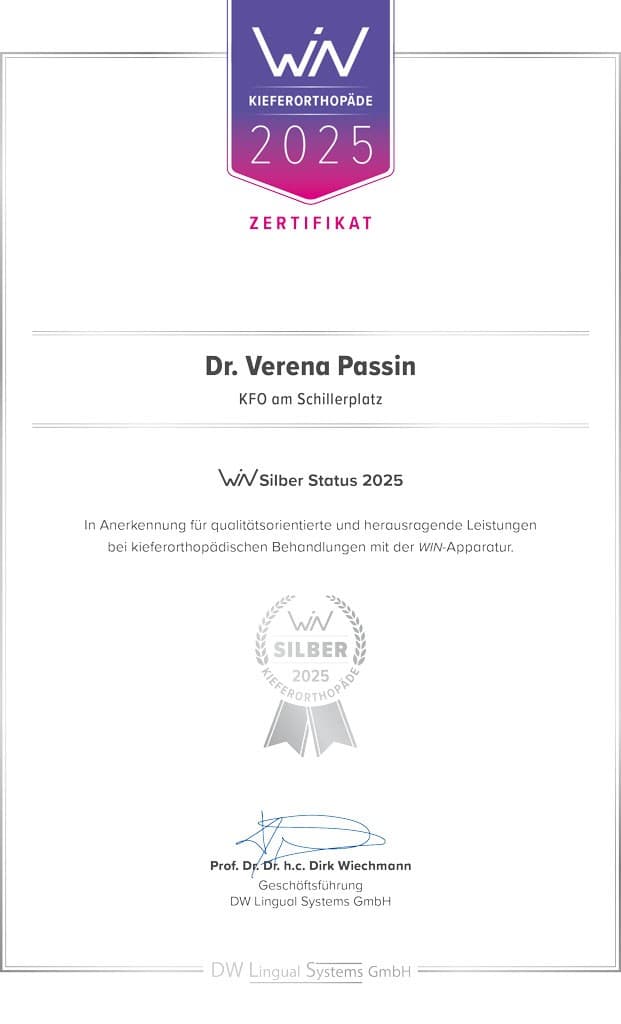 WIN Silber Zertifikat 2025 - Dr. Verena Passin